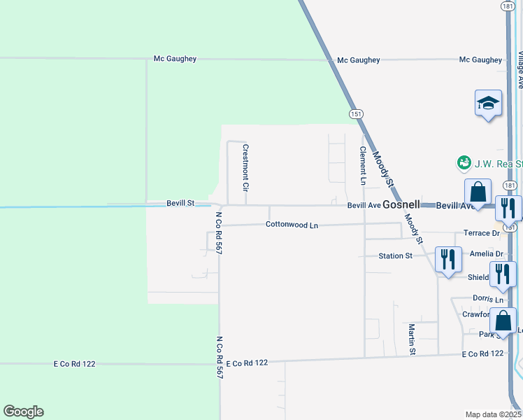 map of restaurants, bars, coffee shops, grocery stores, and more near 375 Bevill Avenue in Blytheville