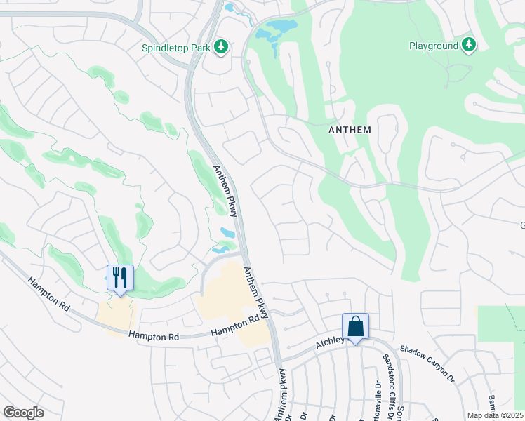 map of restaurants, bars, coffee shops, grocery stores, and more near 19 Braelinn Drive in Henderson