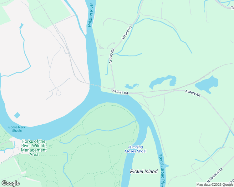 map of restaurants, bars, coffee shops, grocery stores, and more near 2390 Asbury Road in Knoxville
