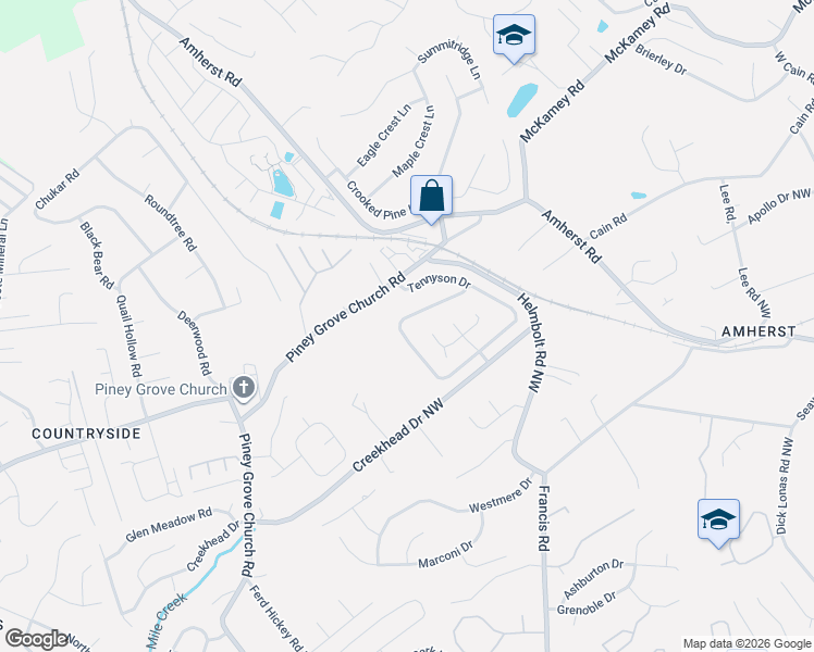 map of restaurants, bars, coffee shops, grocery stores, and more near 6008 Tennyson Drive in Knoxville