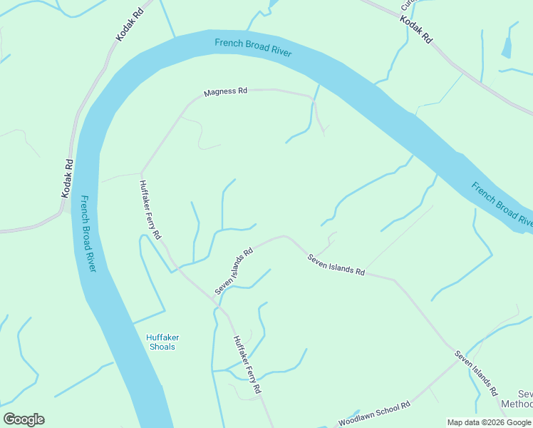 map of restaurants, bars, coffee shops, grocery stores, and more near 7 Islands Road in Knoxville