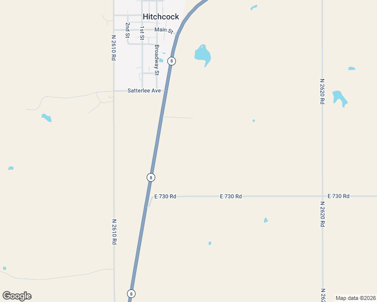 map of restaurants, bars, coffee shops, grocery stores, and more near 5 RR 1 in Hitchcock