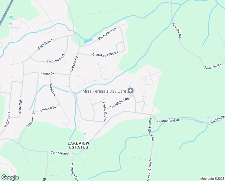 map of restaurants, bars, coffee shops, grocery stores, and more near 7118 Cherry Hill Lane in Fairview