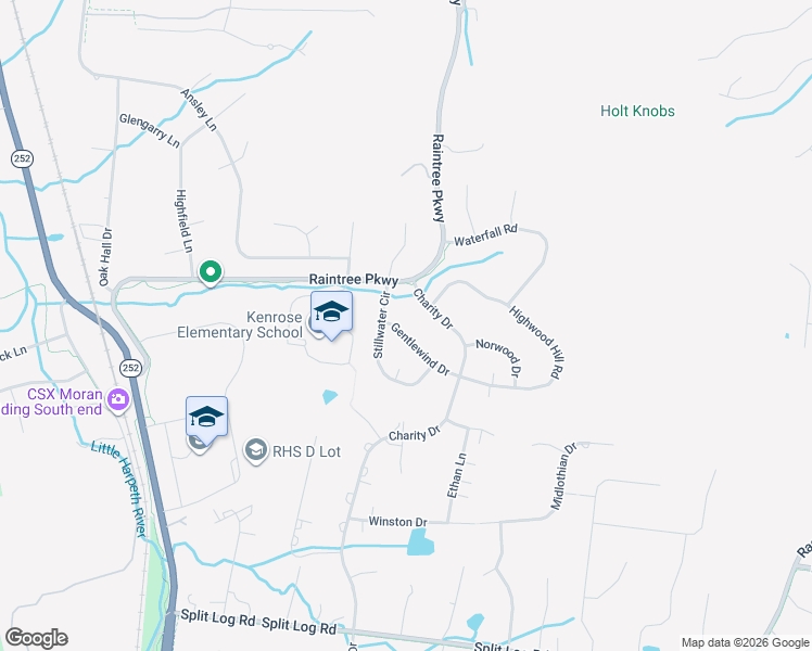 map of restaurants, bars, coffee shops, grocery stores, and more near 9408 Gentlewind Drive in Brentwood