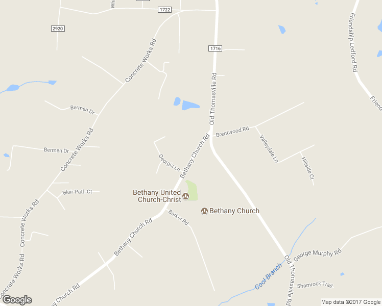 map of restaurants, bars, coffee shops, grocery stores, and more near 1225 Bethany Church Road in Winston-Salem