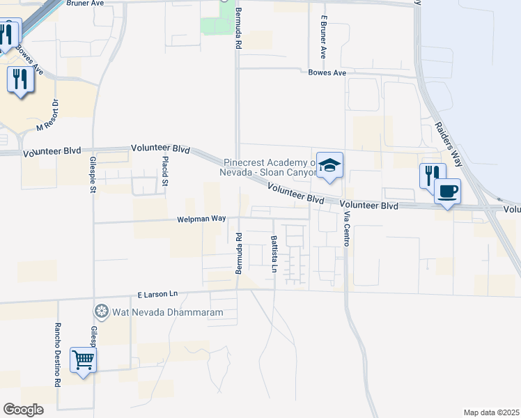 map of restaurants, bars, coffee shops, grocery stores, and more near 3762 Sonrisa Vista Avenue in Henderson
