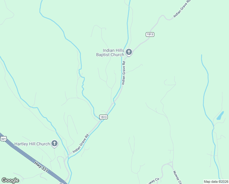 map of restaurants, bars, coffee shops, grocery stores, and more near 2260 Indian Trail in Lenoir