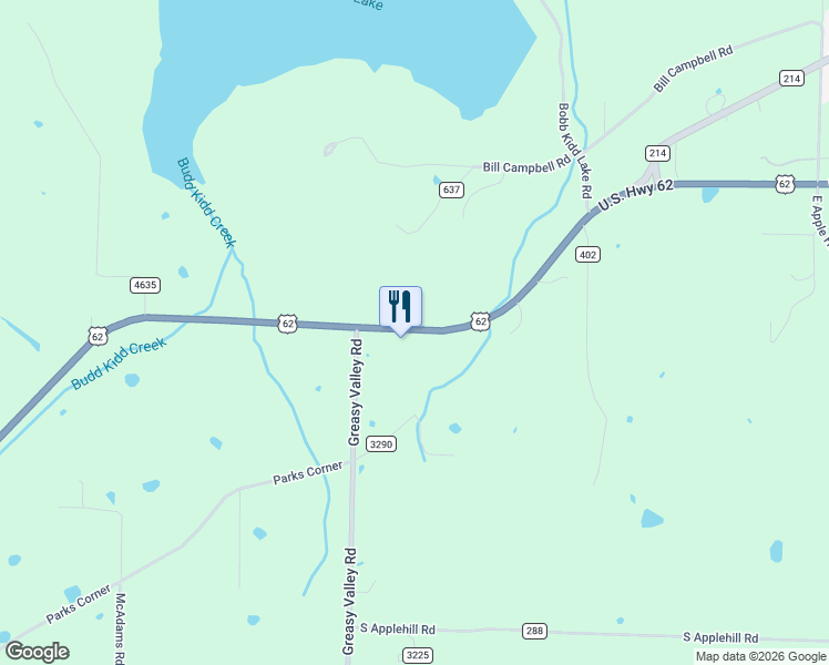 map of restaurants, bars, coffee shops, grocery stores, and more near 16255 U.S. 62 in Prairie Grove
