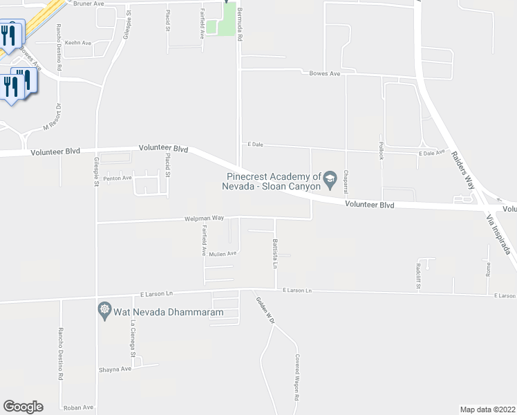 map of restaurants, bars, coffee shops, grocery stores, and more near 440 Welpman Way in Henderson