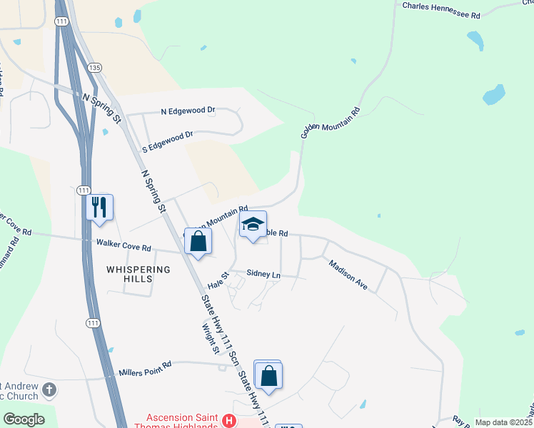 map of restaurants, bars, coffee shops, grocery stores, and more near 670 Turntable Road in Sparta