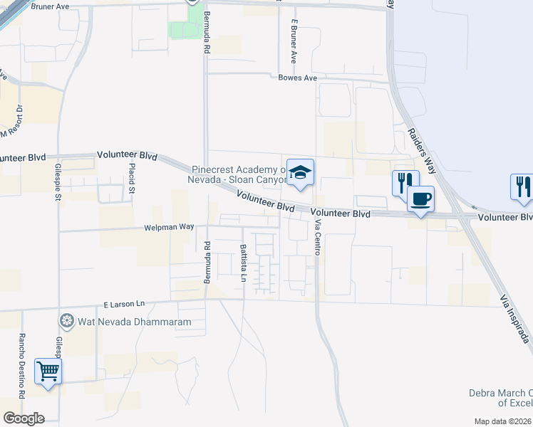 map of restaurants, bars, coffee shops, grocery stores, and more near 500 Welpman Way in Henderson