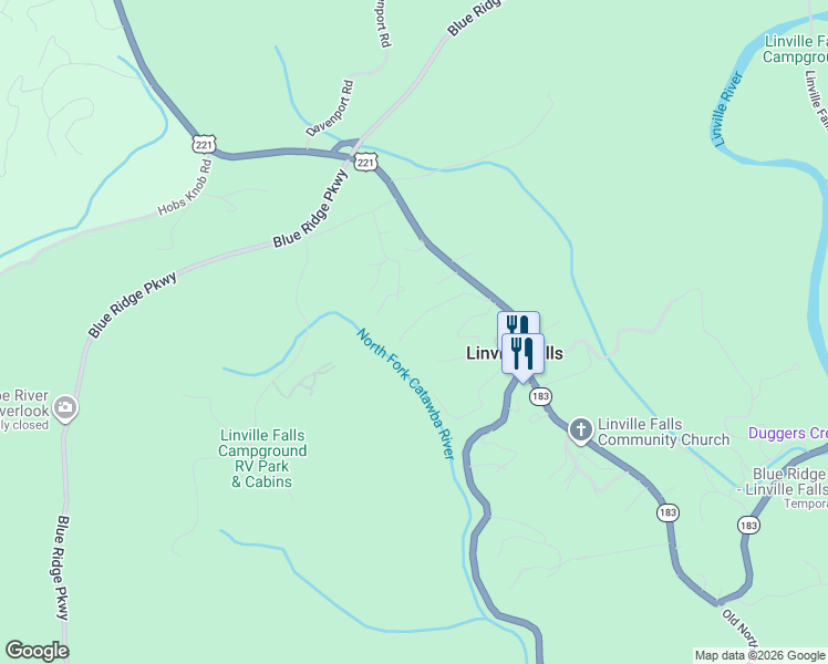 map of restaurants, bars, coffee shops, grocery stores, and more near 308 White Laurel Lane in Newland