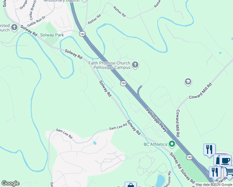 map of restaurants, bars, coffee shops, grocery stores, and more near 2800 Solway Road in Knoxville