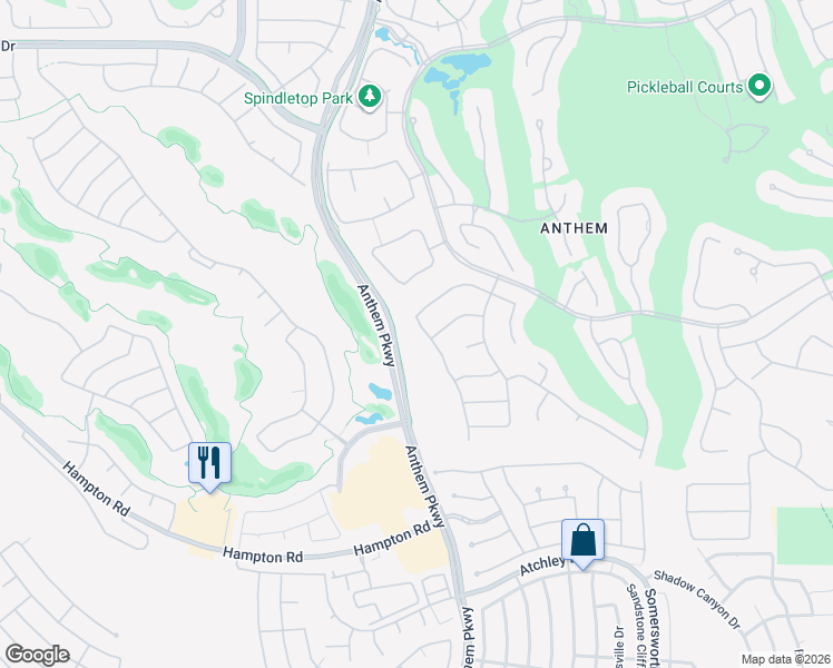 map of restaurants, bars, coffee shops, grocery stores, and more near 7 Holston Hills Road in Henderson