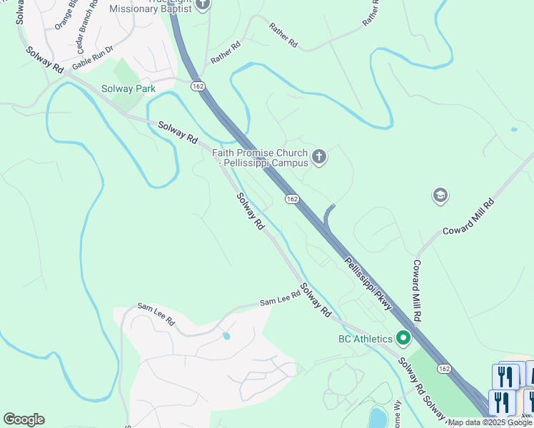 map of restaurants, bars, coffee shops, grocery stores, and more near 2930 Spencer Ridge Ln in Knoxville