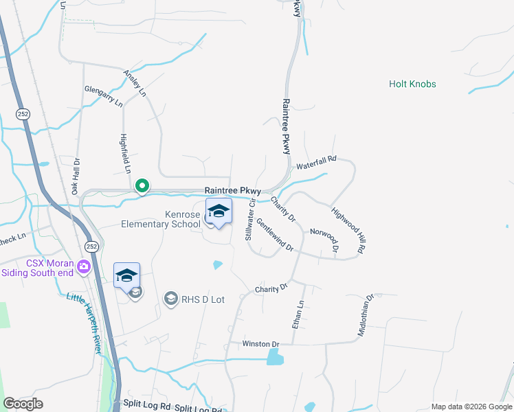 map of restaurants, bars, coffee shops, grocery stores, and more near 1703 Charity Drive in Brentwood