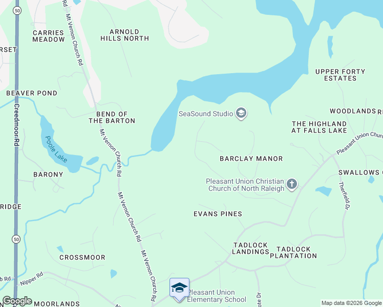 map of restaurants, bars, coffee shops, grocery stores, and more near 1217 Barclay Manor Way in Raleigh