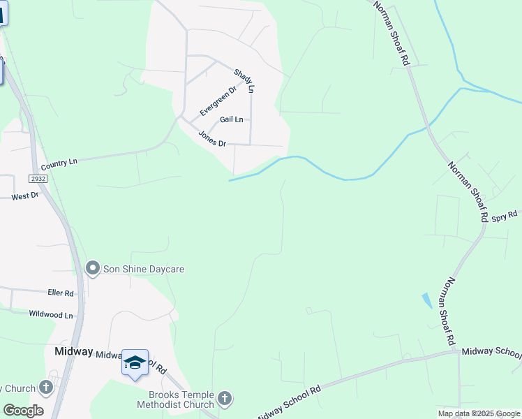 map of restaurants, bars, coffee shops, grocery stores, and more near Ralph Craver Road in Winston-Salem
