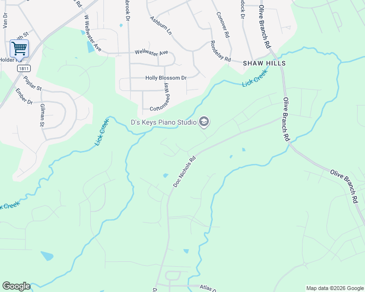 map of restaurants, bars, coffee shops, grocery stores, and more near 1019 Underbrush Drive in Durham