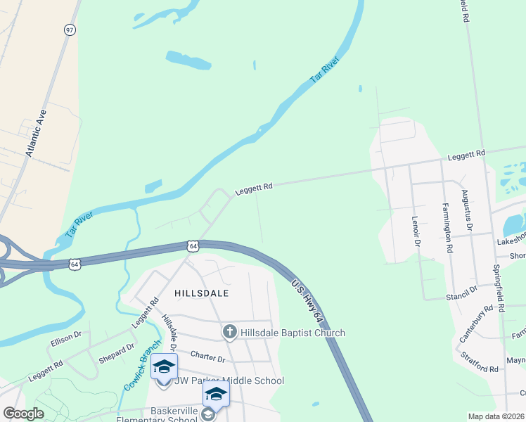 map of restaurants, bars, coffee shops, grocery stores, and more near 1736 Harper St in Rocky Mt