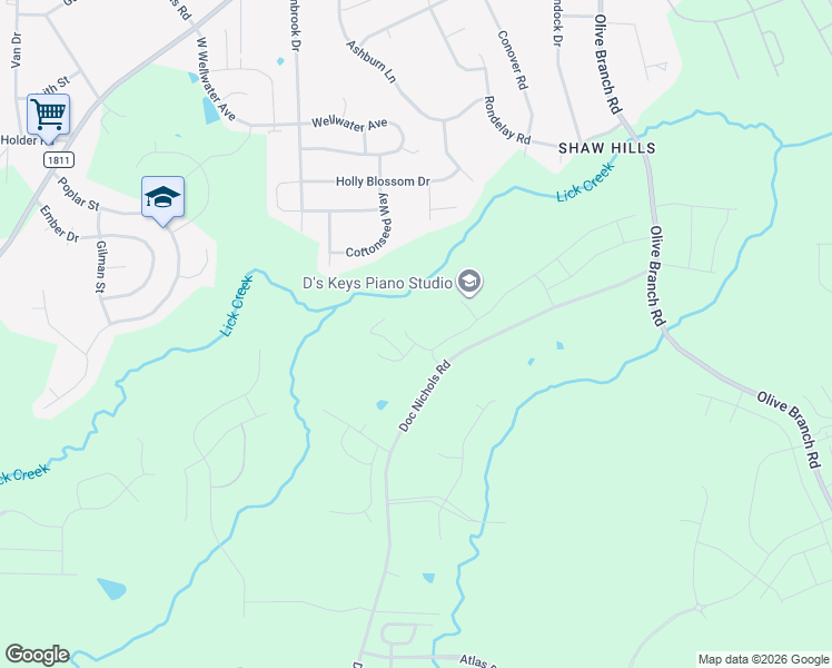 map of restaurants, bars, coffee shops, grocery stores, and more near 1019 Underbrush Drive in Durham