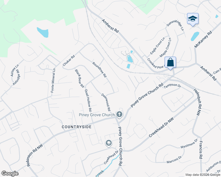 map of restaurants, bars, coffee shops, grocery stores, and more near 2209 Roundtree Road in Knoxville