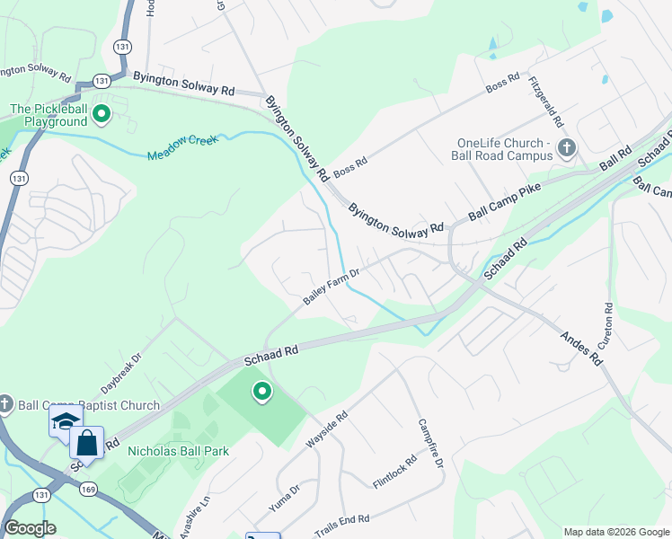 map of restaurants, bars, coffee shops, grocery stores, and more near 2413 Middlebrook Ridge Lane in Knoxville