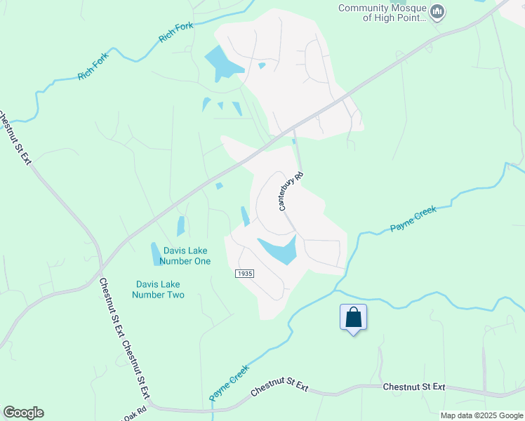map of restaurants, bars, coffee shops, grocery stores, and more near 1711 Windsor Drive in High Point