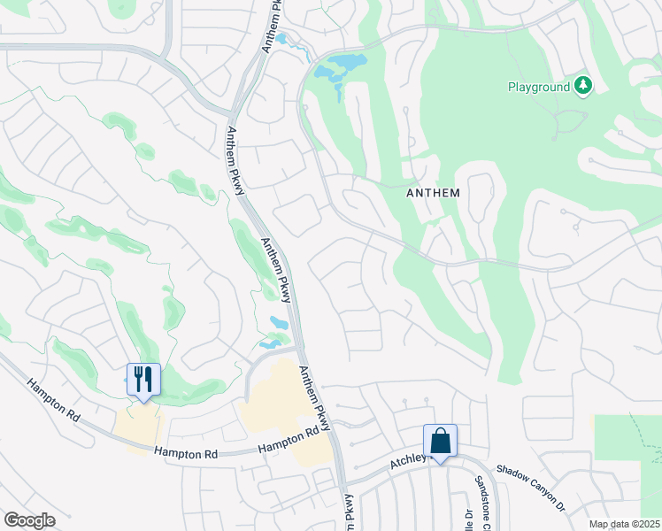 map of restaurants, bars, coffee shops, grocery stores, and more near 8 Winding Road in Henderson