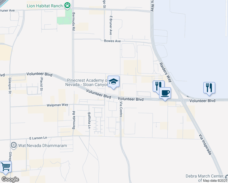 map of restaurants, bars, coffee shops, grocery stores, and more near 675 East Dale Avenue in Henderson
