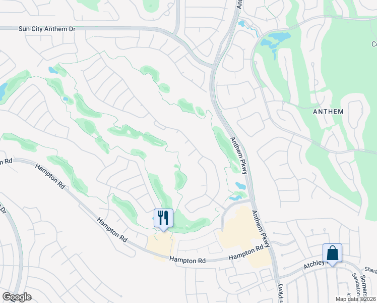 map of restaurants, bars, coffee shops, grocery stores, and more near 2608 Dearport Court in Henderson
