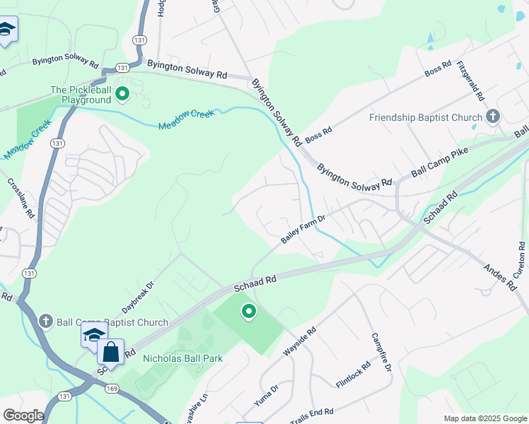 map of restaurants, bars, coffee shops, grocery stores, and more near 2544 Myloshane Lane in Knoxville