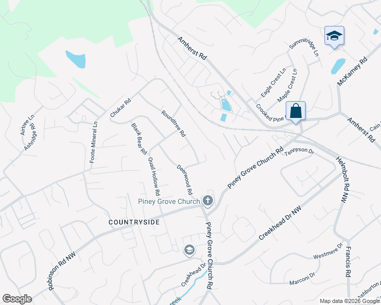 map of restaurants, bars, coffee shops, grocery stores, and more near 2209 Roundtree Road in Knoxville