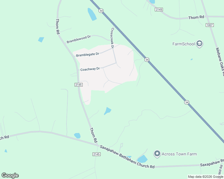 map of restaurants, bars, coffee shops, grocery stores, and more near 6234 Southwind Court in Mebane