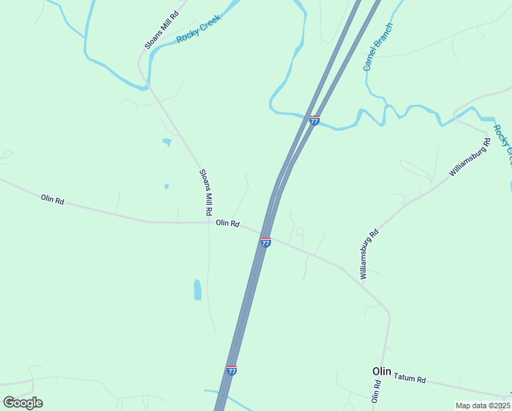 map of restaurants, bars, coffee shops, grocery stores, and more near 864 Olin Road in Olin