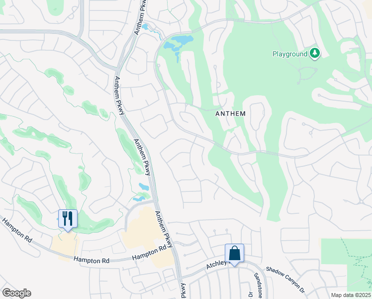 map of restaurants, bars, coffee shops, grocery stores, and more near 18 Winding Road in Henderson