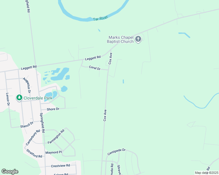map of restaurants, bars, coffee shops, grocery stores, and more near 1681 Cox Avenue in Rocky Mount