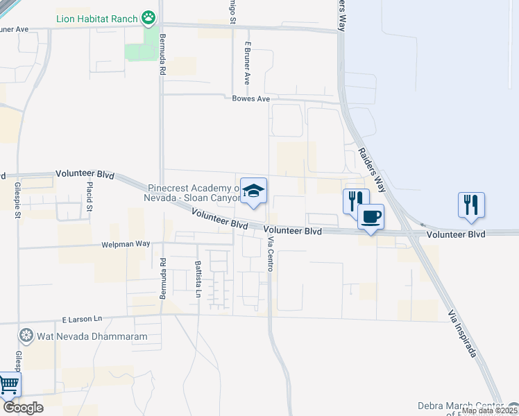 map of restaurants, bars, coffee shops, grocery stores, and more near 675 East Dale Avenue in Henderson