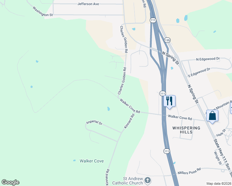map of restaurants, bars, coffee shops, grocery stores, and more near 1420 Walker Cove Rd in Sparta