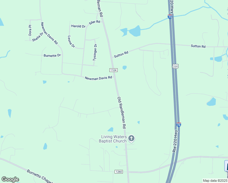 map of restaurants, bars, coffee shops, grocery stores, and more near 5614 Old Randleman Road in Greensboro