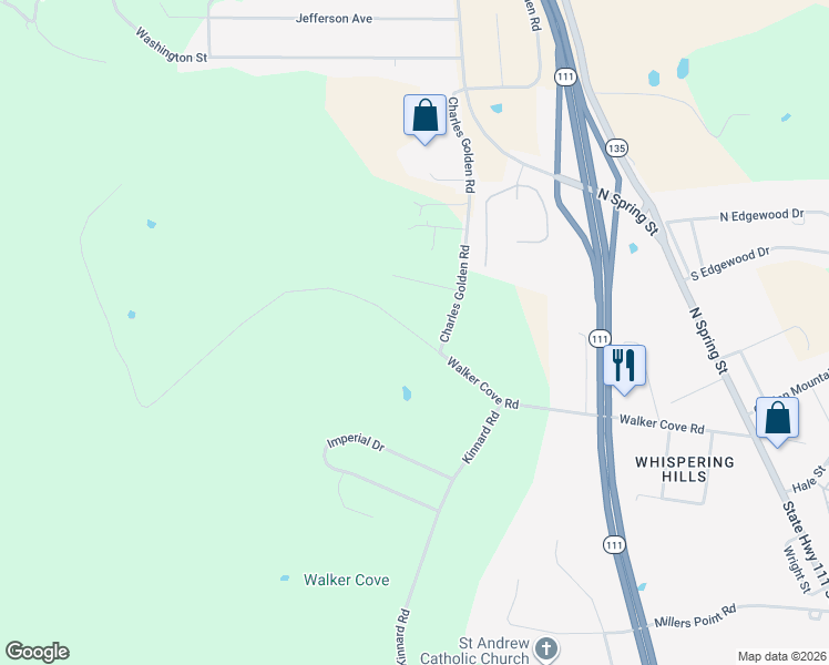 map of restaurants, bars, coffee shops, grocery stores, and more near 1420 Walker Cove Rd in Sparta