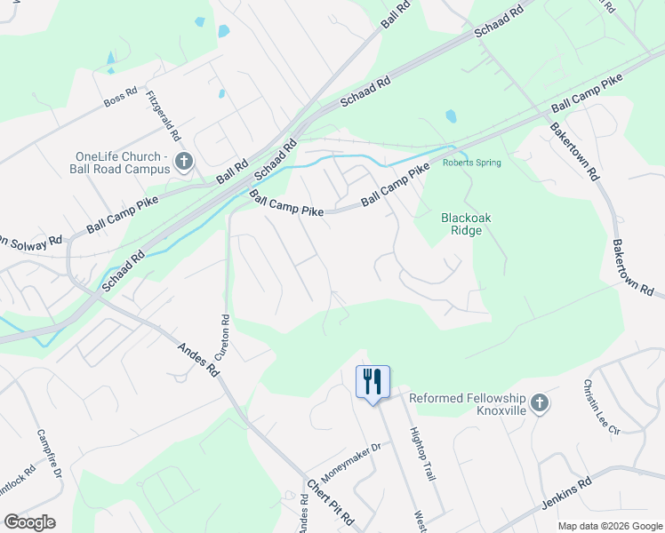 map of restaurants, bars, coffee shops, grocery stores, and more near 1929 Saint Gregorys Court in Knoxville