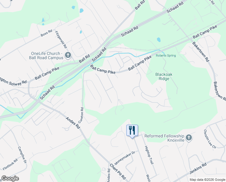 map of restaurants, bars, coffee shops, grocery stores, and more near 1929 Saint Gregorys Court in Knoxville