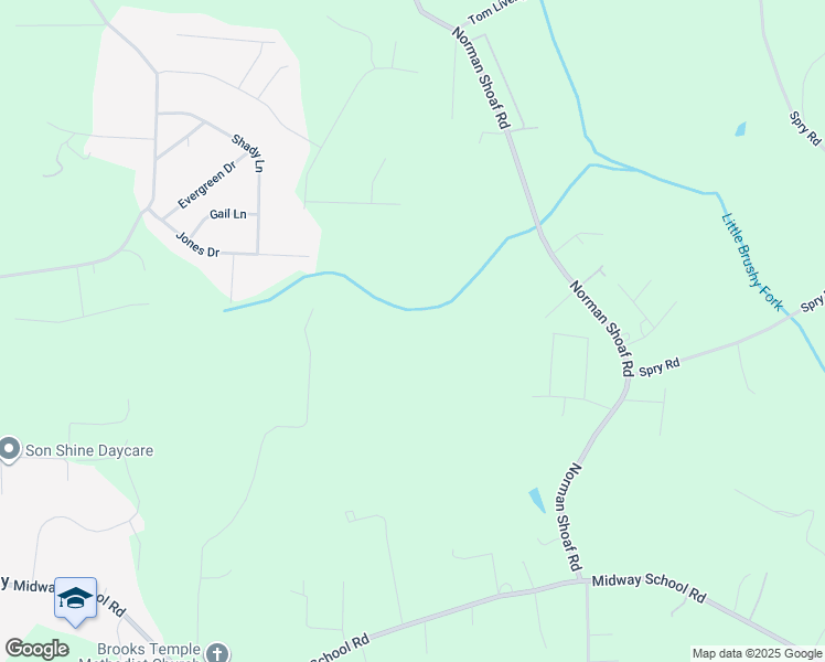 map of restaurants, bars, coffee shops, grocery stores, and more near Ralph Craver Road in Winston-Salem