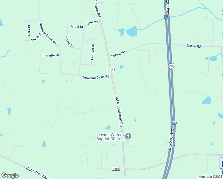 map of restaurants, bars, coffee shops, grocery stores, and more near 5614 Old Randleman Road in Greensboro