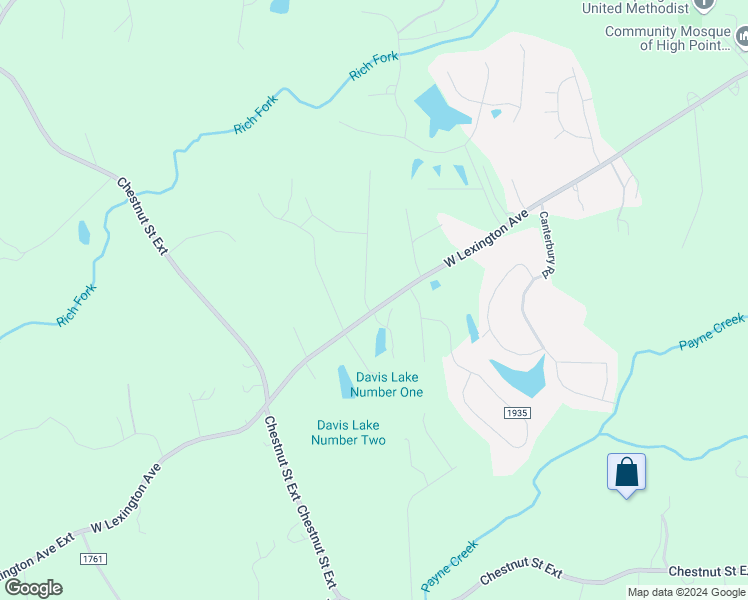 map of restaurants, bars, coffee shops, grocery stores, and more near 5002 Bennington Way in High Point
