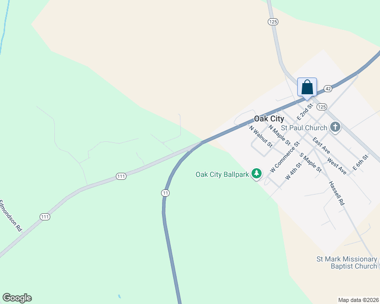 map of restaurants, bars, coffee shops, grocery stores, and more near 7981 North Carolina 11 in Oak City