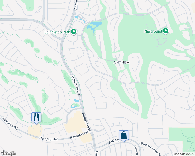 map of restaurants, bars, coffee shops, grocery stores, and more near 25 Holston Hills Road in Henderson