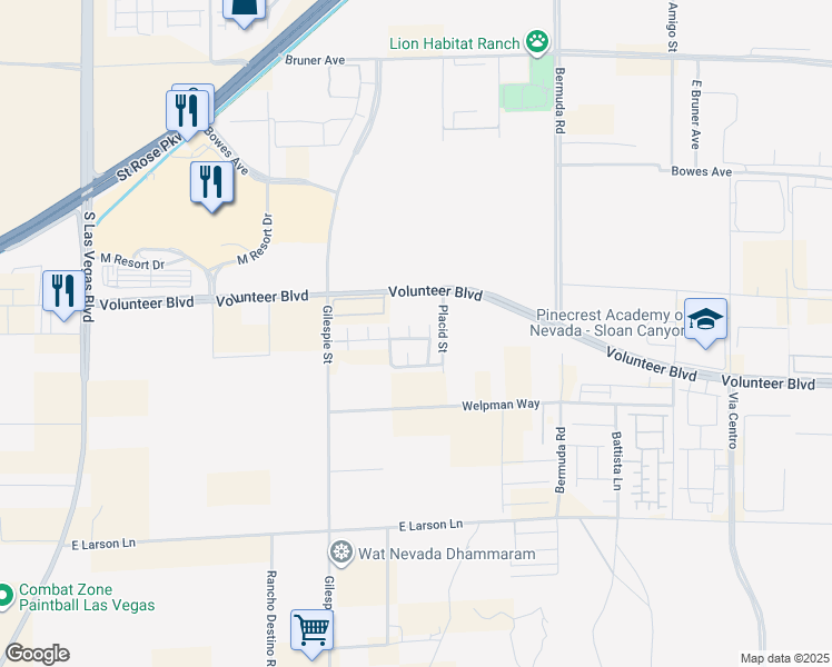 map of restaurants, bars, coffee shops, grocery stores, and more near 1844 Wolfcreek Falls Court in Henderson