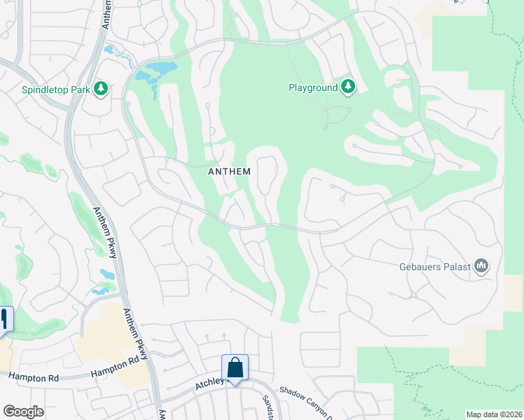 map of restaurants, bars, coffee shops, grocery stores, and more near 5 Ayden Drive in Henderson